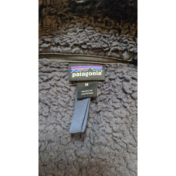 Patagonia Los Gatos Jacket M Cozy Soft Quarter Zip Fleece Pullover Smolder Blue - Picture 6 of 9